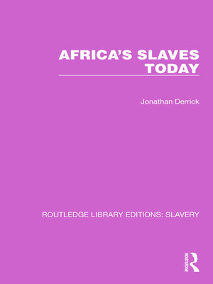 cover image of Africa's Slaves Today